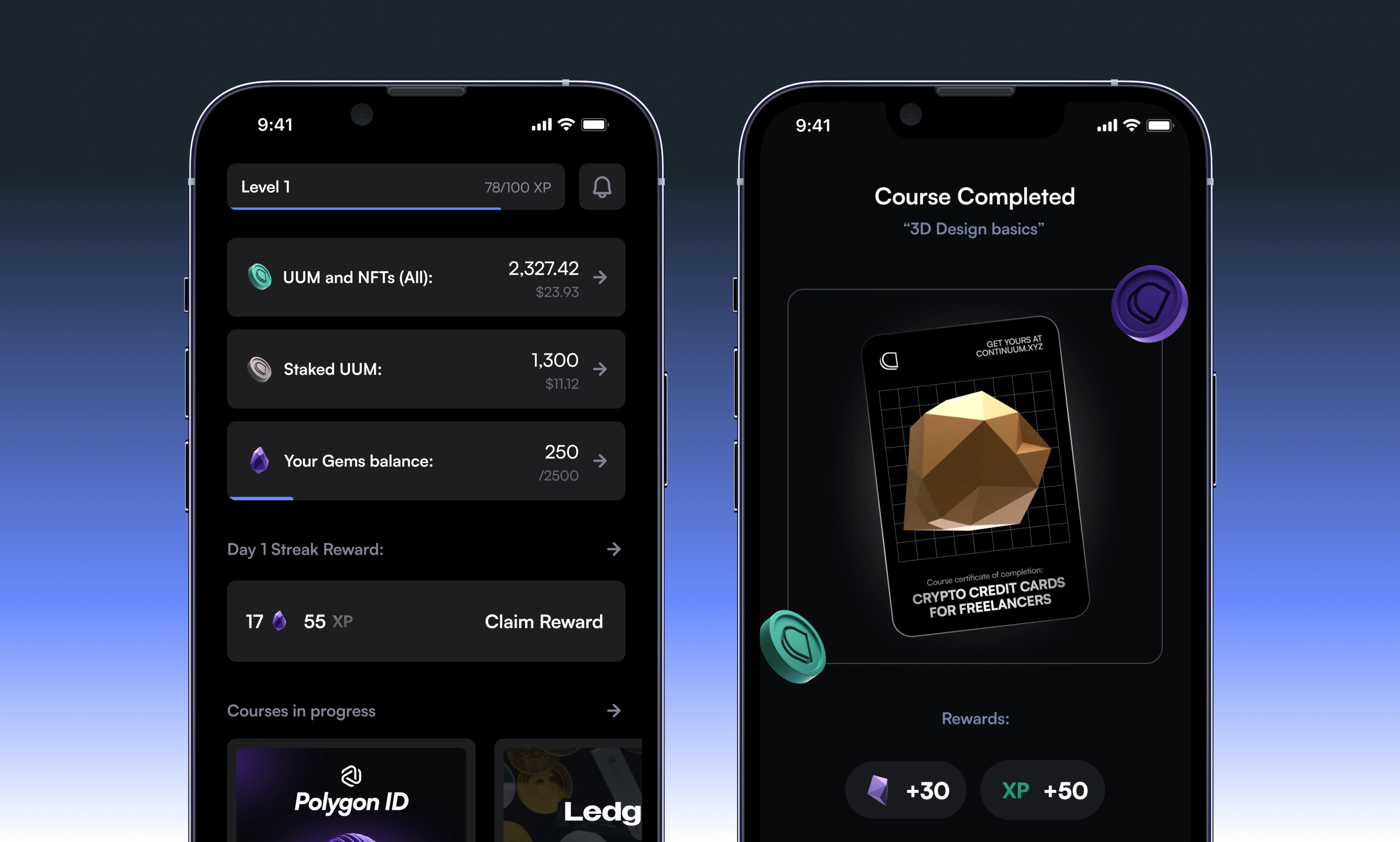 Continuum — Designed the Web3 education app behind 10,000+ downloads
