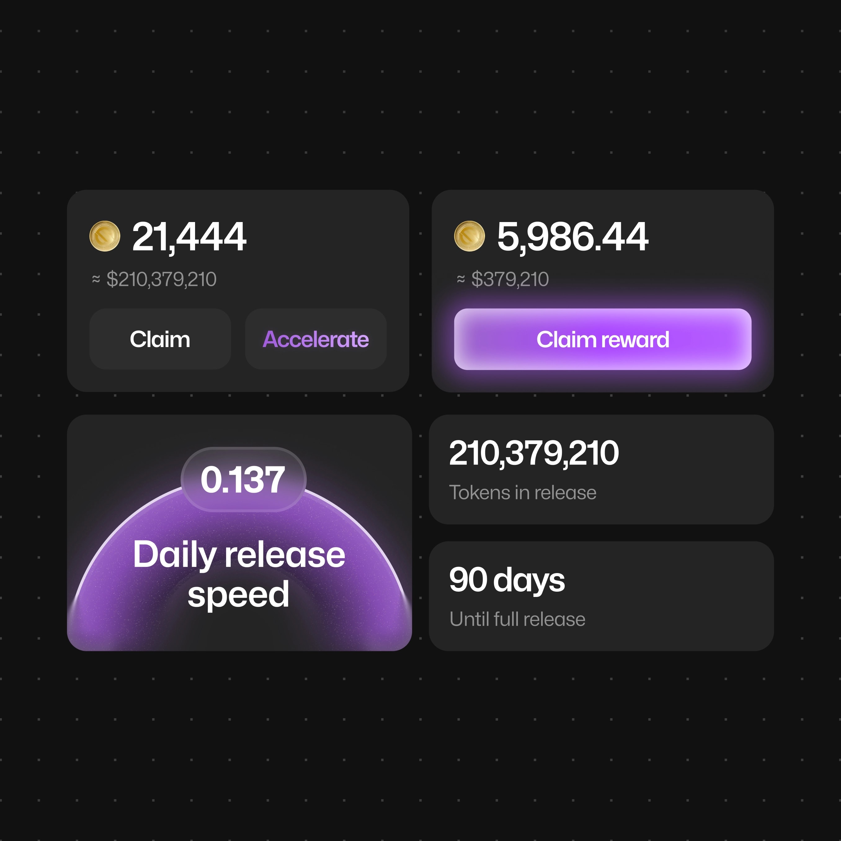 New Gold Protocol — product design screen 3