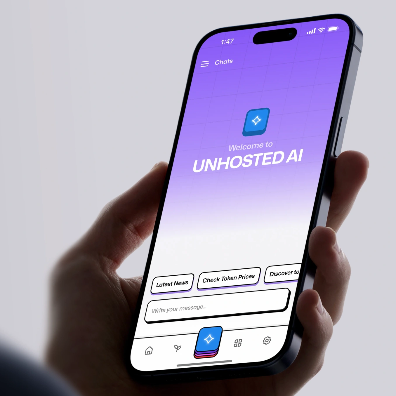 Unhosted — product design screen 2